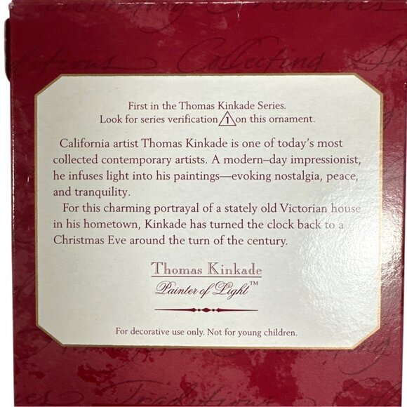 VNTG Thomas Kinkade Victorian Christmas 1997 Hallmark Keepsake Ornament - Picture 4 of 5